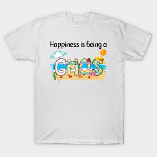 Happiness Is Being A Gmas Summer Beach Happy Mother's Day T-Shirt T-Shirt